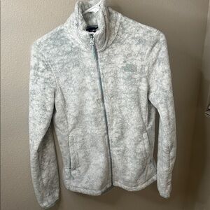 The North Face light blue Fleece Jacket with iridescent zipper